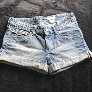 H&M Blue Jean Shorts Distressed Cut-Offs
